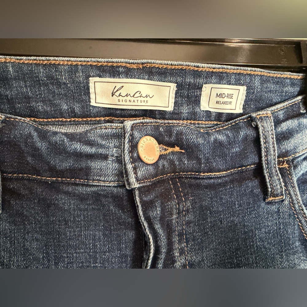KanCan Women's Straight Leg Jeans in Blue mid rise relaxed fit 29 casual school - Picture 3 of 10